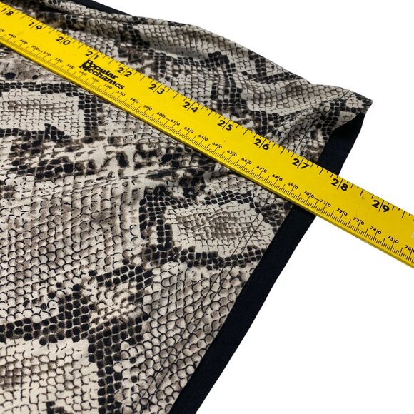 Coco Bianco Womens L Snake Print & Black Tunic Top With Stud Accents Career Chic - Picture 10 of 11